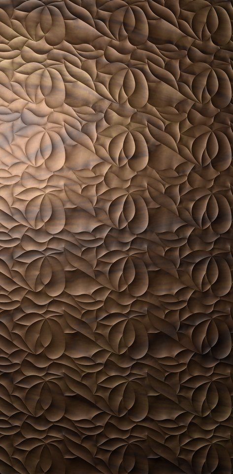 3D Wall Pannel - AW-519 Abstract Organic Wave Relief Carving